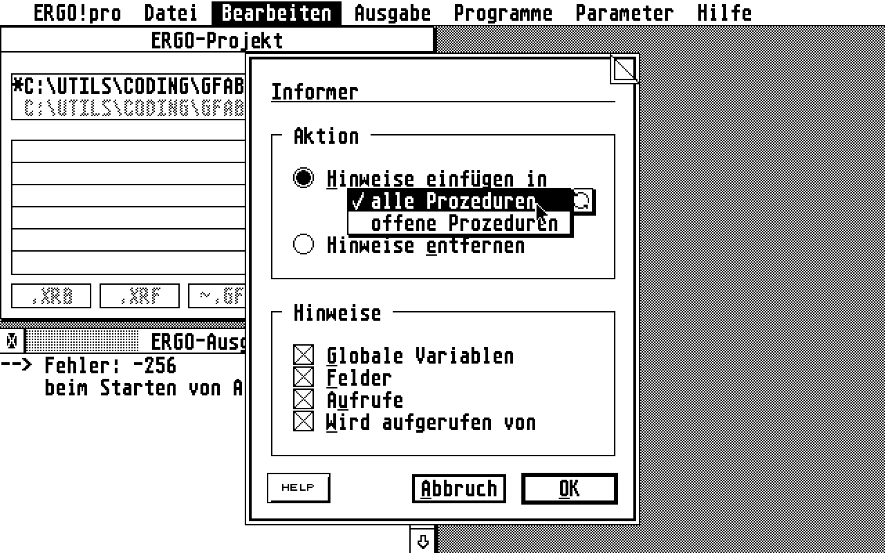 Ergo!pro atari screenshot